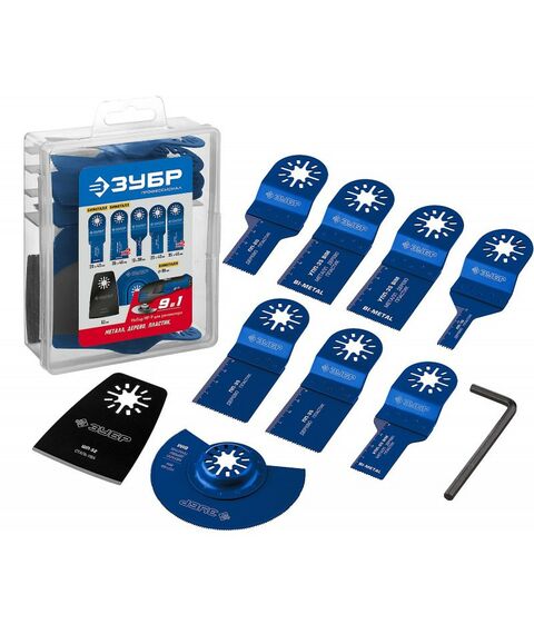 Мультитулы (реноваторы): Набор насадок для реноватора Зубр Профессионал НР-9 UniLock OIS-хвост., 9 предметов [15576] фотографии