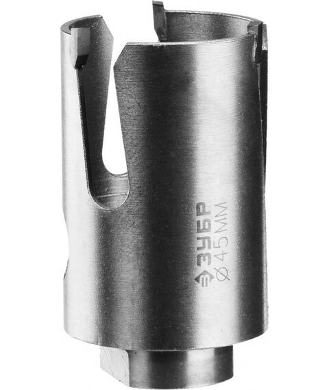 Буры, пики, коронки, сверла: Коронка с твердосплавными резцами Зубр Профессионал ПРОУНИВЕРСАЛ 45 мм [29514-45] фотографии