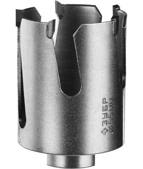 Буры, пики, коронки, сверла: Коронка с твердосплавными резцами Зубр Профессионал ПРОУНИВЕРСАЛ 55 мм [29514-55] фотографии