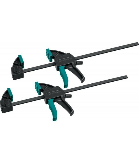 Тиски, струбцины, наковальни, верстаки: Набор пистолетных струбцин KRAFTOOL 2Х 300/450 мм 2 шт [32225-H2] фотографии