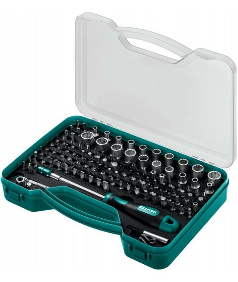 Отвертки: Набор: отвертка-битодержатель с насадками KRAFTOOL X-Drive-122 122 шт [26816] фотографии