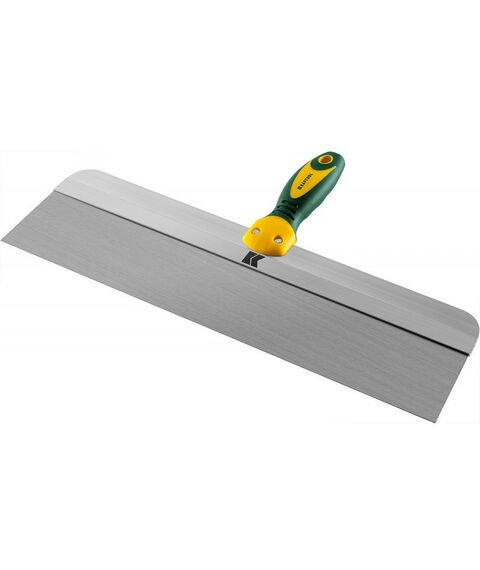 Штукатурный инструмент: Фасадный шпатель KRAFTOOL 450 мм широкое полотно, алюминиевая направляющая, двухкомпонентная ручка, нержавеющий [10036-450] фотографии