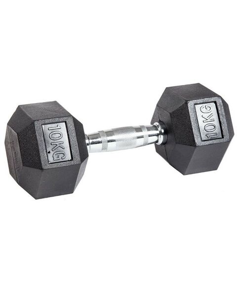 Гантели:  Гантель гексагональная обрезиненная PROFI-FIT 10 кг фотографии