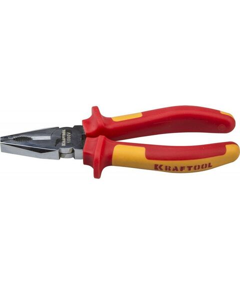Электромонтажный инструмент: Хромированные плоскогубцы KRAFTOOL Electro-Kraft 180 мм [2202-1-18] фотографии
