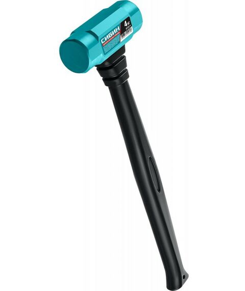 Кувалды: Цельностальная кувалда СИБИН 4 кг 480 мм с удлинённой обрезиненной рукояткой [20132-4] фотографии