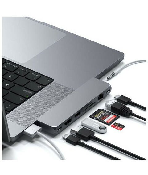 USB концентраторы (USB hub): Хаб Satechi Pro Hub Max цвет серый космос [ST-UCPHMXM] фотографии