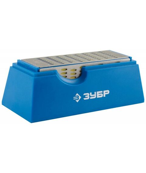 Все для заточки инструмента: Четырехсторонний алмазный брусок Зубр 150 х 50 мм P200 / 300 / 400 / 600, на подставке [33397-150-50] фотографии