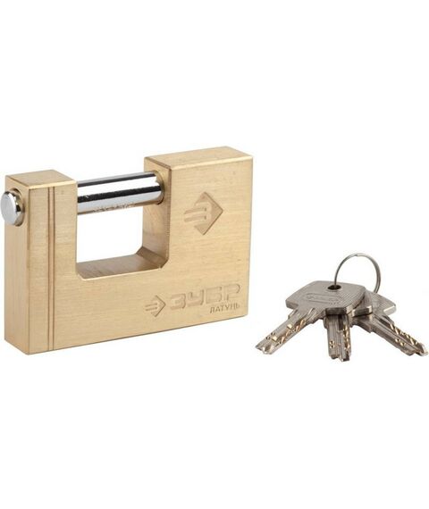 Замки: Навесной замок Зубр 90 мм П-образная форма [37295-90] фотографии