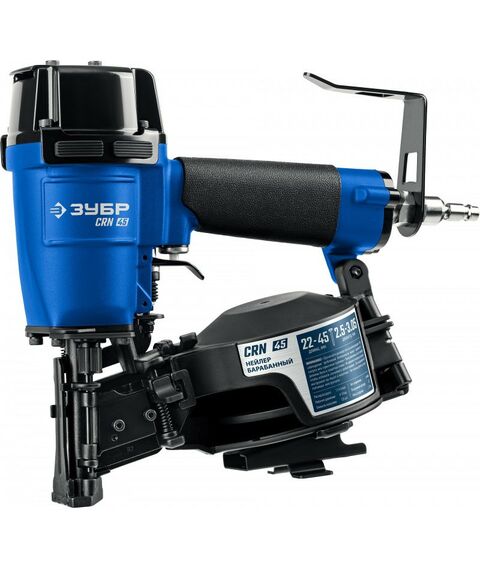 Пневмостеплеры: Пневматический кровельный нейлер Зубр Профессионал CRN-45 для барабанных гвоздей CRN (22-45 мм) [31920] фотографии