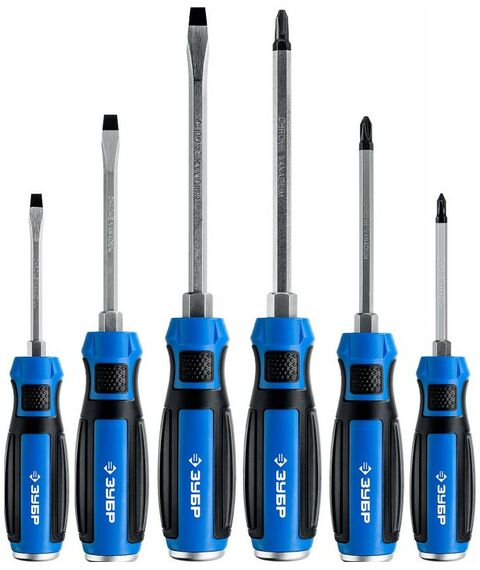 Отвертки: Набор ударных отверток Зубр Профессионал Ударник 6 предметов [25026] фотографии