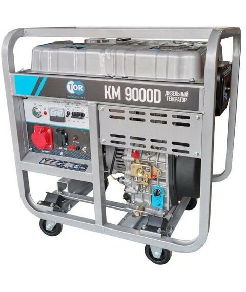 Электростанции: Генератор дизельный TOR KM9000D 9,0 кВт 220/380В, 20 л с кнопкой запуска [1025966] фотографии