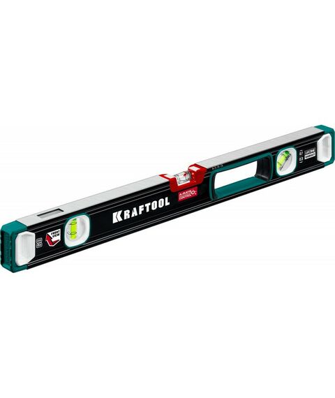 Строительные уровни: Сверхпрочный уровень KRAFTOOL A-RATE CONTROL 600 мм точность 0.3 мм/м, с инновационным зеркальным глазком [34986-60] фотографии