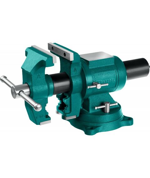 Тиски, струбцины, наковальни, верстаки: Чугунные слесарные тиски KRAFTOOL 3D Multi-Purpose 125 мм [32706-125] фотографии