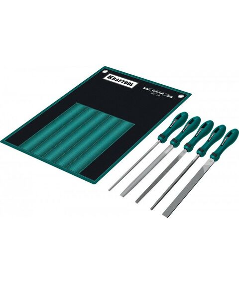 Столярно-слесарный инструмент: Набор напильников KRAFTOOL ALLIGATOR 200 мм двухкомпонентная рукоятка [16905] фотографии