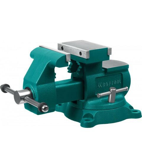 Тиски, струбцины, наковальни, верстаки: Слесарные тиски KRAFTOOL Reversible 140 мм расход 273 мм [32705-140] фотографии