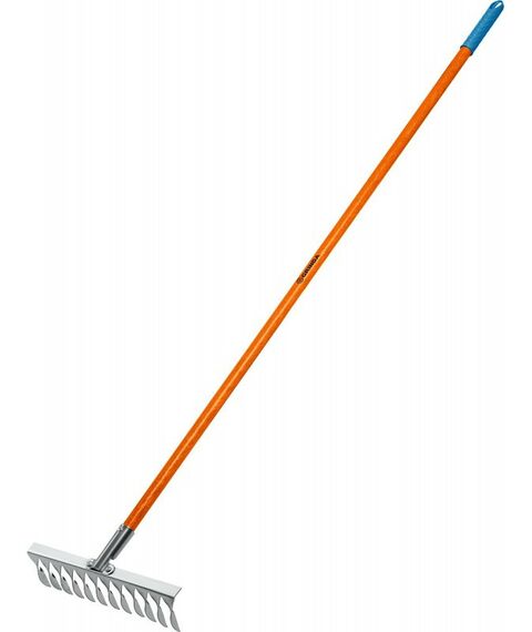 Грабли: Садовые грабли GRINDA PROLine PS-12 FIBER 380 х 100 х 1530 мм, 12 витых зубцов, нержавеющая сталь, фибергласовый черенок [39482-12] фотографии