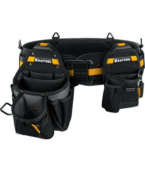 Ящики и сумки для инструмента: Пояс монтажника KRAFTOOL KBS-3 в комплекте: пояс монтажника, большая сумка, малая сумка [38762] фотографии