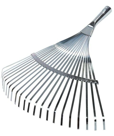Грабли: Веерные грабли RACO 450 мм 22 плоских зубца, усиленные, гальваническое покрытие [4231-53/732] фотографии