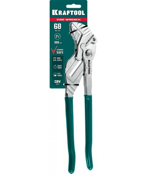 Столярно-слесарный инструмент: Клещи переставные-гаечный ключ KRAFTOOL Vise-Wrench 300 мм [22068] фотографии