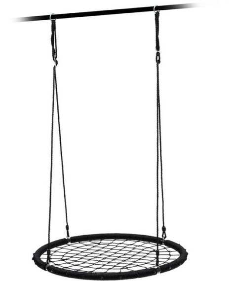 Детские спортивные комплексы: Качели-гнездо подвесные UNIX Kids Black 120 фотографии