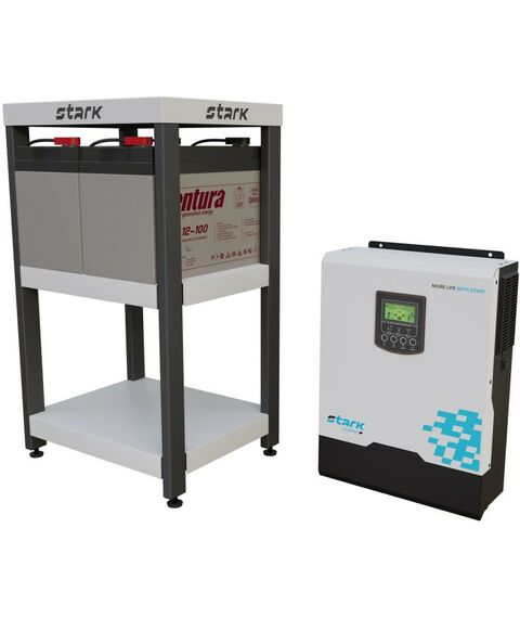 Комплект системы бесперебойного питания Stark Country 3000 INV SOLAR V, нагрузка 1600Вт, автономия 30 мин, стеллаж фотографии