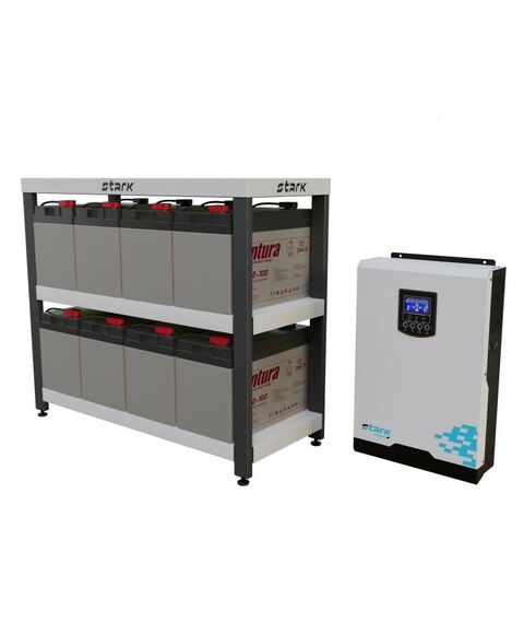 Комплект системы бесперебойного питания Stark Country 5000 INV нагрузка 3600Вт, автономия 1 час, стеллаж фотографии