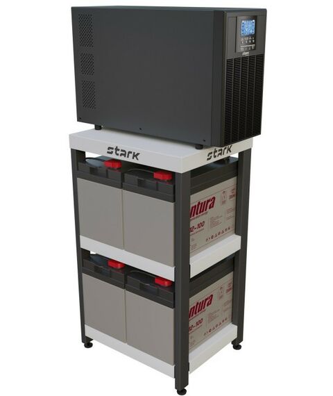 Комплект системы бесперебойного питания Stark Country 5000 online LT, нагрузка 2400Вт, автономия 1 час, стеллаж фотографии