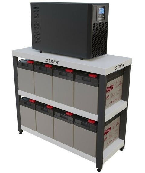 Комплект системы бесперебойного питания Stark Country 5000 online LT, нагрузка 3600Вт, автономия 1 час, Стеллаж фотографии
