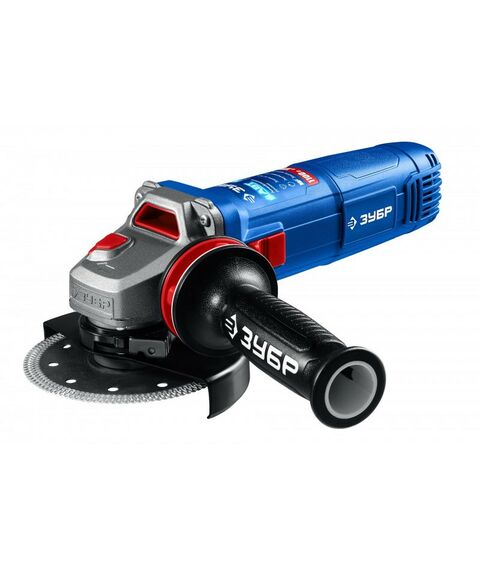 Угловые шлифмашинки (болгарки): УШМ Зубр УШМ-П125-1105 Э Профессионал, 1100 Вт, d125 мм, регулировка оборотов, фланец "МИГ" фотографии