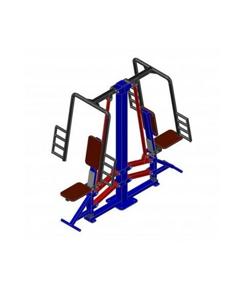 Уличный тренажер жим от груди двойной с регулировкойAVU006 фотографии
