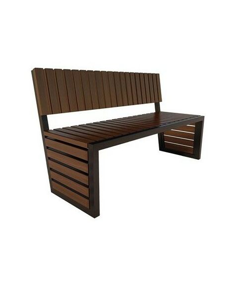 Скамья парковая 2000 мм со спинкой AVU065 фотографии