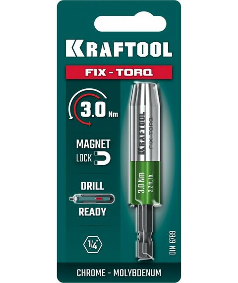 Динамометрический адаптер для бит KRAFTOOL FIX-TORQ 3.0 Нм [64035-3.0] фотографии