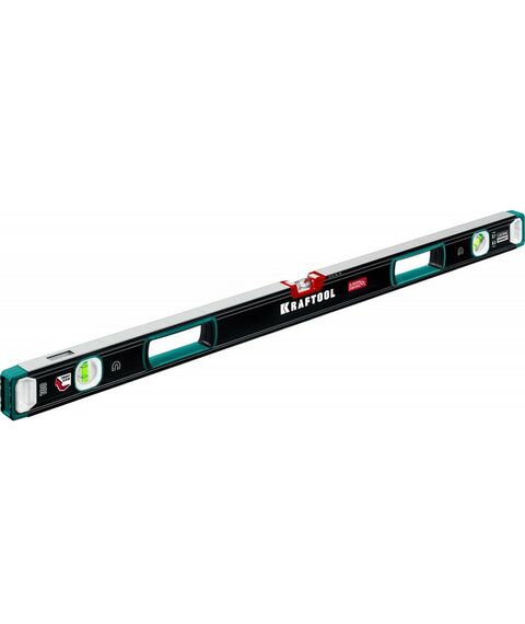 Сверхпрочный магнитный уровень KRAFTOOL A-RATE CONTROL 1000 мм точность 0.3 мм/м, с зеркальным глазком [34988-100] фотографии