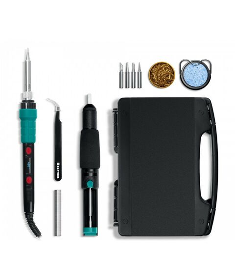 Цифровая мини-паяльная станция KRAFTOOL KS-15 14-в-1, 90 - 480°C, 135 Вт, в кейсе [55346] фотографии