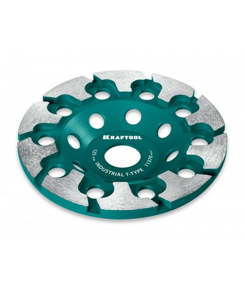 Сегментная алмазная чашка KRAFTOOL INDUSTRIAL T-Type d 125 мм [33446-125] фотографии