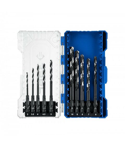 Набор сверл по металлу для винтовёртов и шуруповертов Зубр IMPACT READY НЕХ-1/4" 10 шт [29623-H10] фотографии