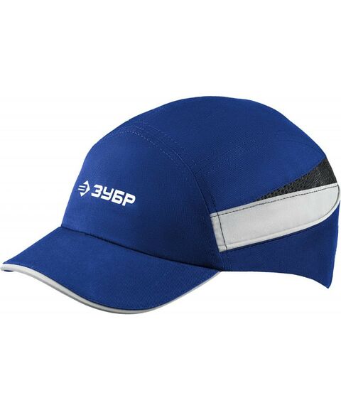 Защитная каскетка Зубр Профессионал БИНОМ синяя, ударопрочный корпус, укороченный козырёк 55 мм, размер от 54 до 59 см [11095] фотографии