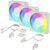 Вентилятор корпусной Arctic Cooling BioniX P12 A-RGB (White) - 3 Pack [ACFAN00338A] фотографии