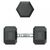 Гантели: Гантель гексагональная UNIXFIT 15 кг обрезиненная, пара фотографии