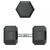 Гантели: Гантель гексагональная UNIXFIT 22,5 кг обрезиненная, пара фотографии