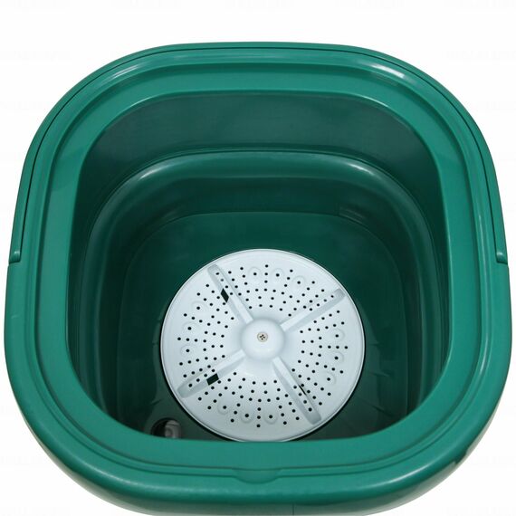 Стиральная машина OPTIMA МС-30СК тёмный изумруд, объем загрузки 2.5кг, складная, компактная, воду не греет, вес 4 кг, материал бака: пластик и резина, тип установки отдельно стоящая, цвет изумруд, управление механическое фотографии