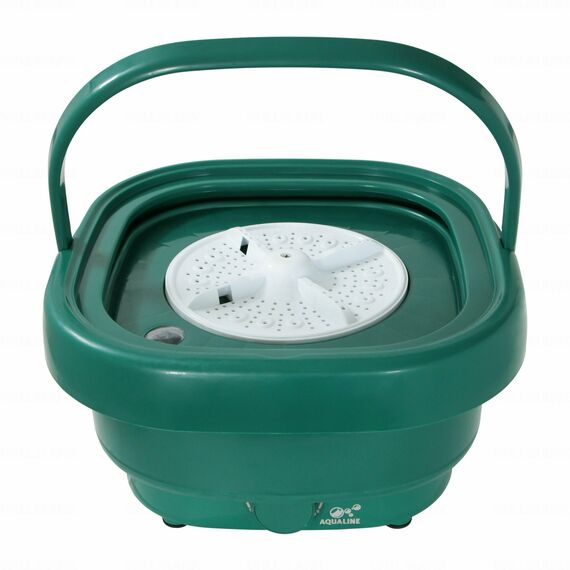 Стиральная машина OPTIMA МС-30СК тёмный изумруд, объем загрузки 2.5кг, складная, компактная, воду не греет, вес 4 кг, материал бака: пластик и резина, тип установки отдельно стоящая, цвет изумруд, управление механическое фотографии
