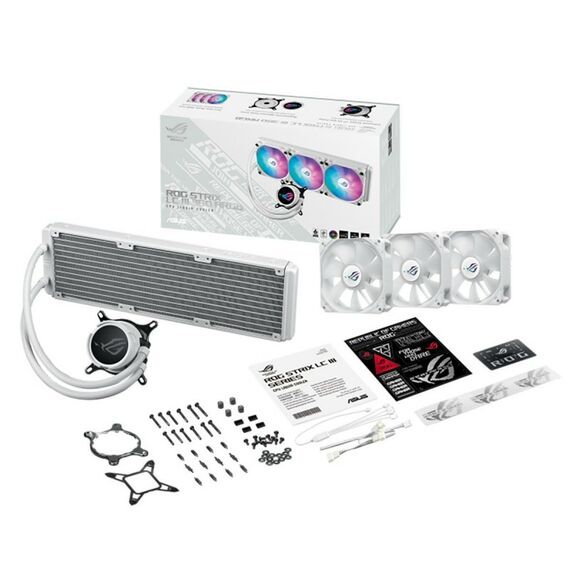 Жидкостная система охлаждения Asus ROG STRIX LC III 360 ARGB WHT AIO COOLER, ASETEK, SIGRID V2, ARGB [90RC00T2-M0UAY0] фотографии