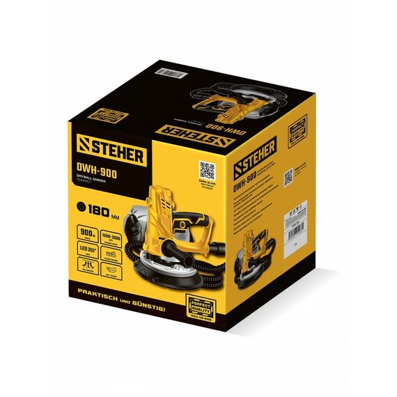 Шлифовальная машина STEHER DWH-900 d180 мм, 900 Вт, подсветка, для стен фотографии