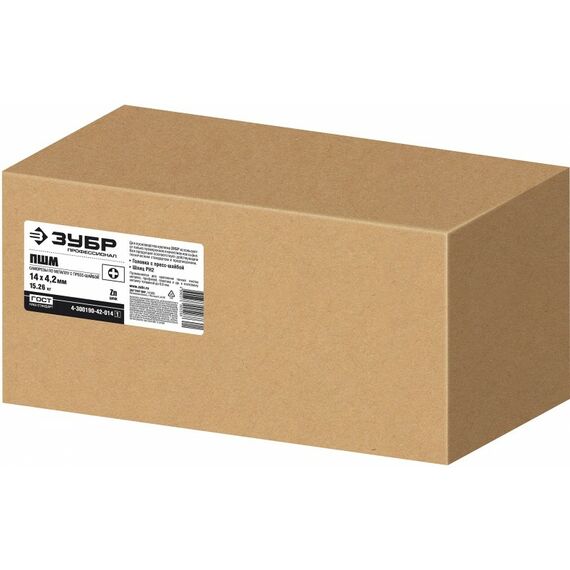 Саморез с пресс-шайбой ПШМ Зубр 14 х 4.2 мм цинк, 15.26 кг [4-300190-42-014_z01] фотографии