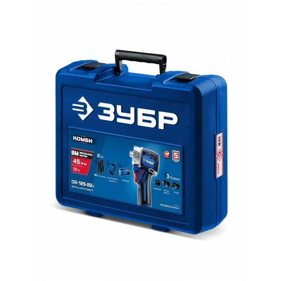 {[ru]:Набор: модульная дрель-шуруповерт + LED фонарь Зубр DB-125-22F КОМБИ