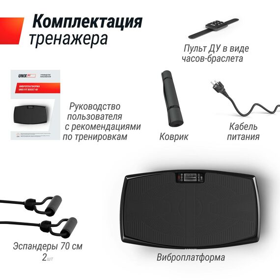 Виброплатформа UNIX Fit Boost 4D Black фотографии