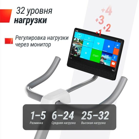 Велотренажер UNIX Fit MV-500T (15,6 TFT ) Wood фотографии