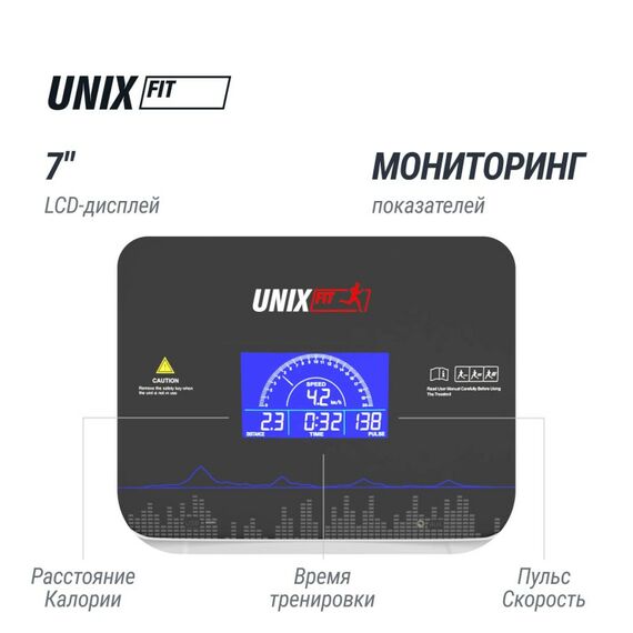 Беговая дорожка UNIX Fit MX-910 AC White фотографии