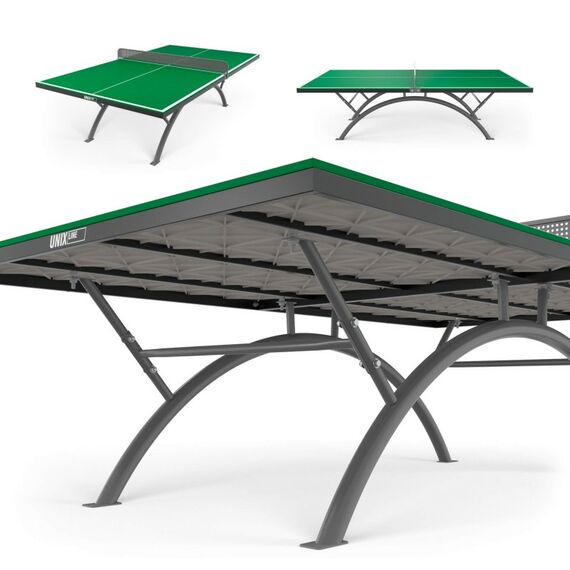Антивандальный теннисный стол UNIX line 14 mm SMC (Green/Grey) фотографии
